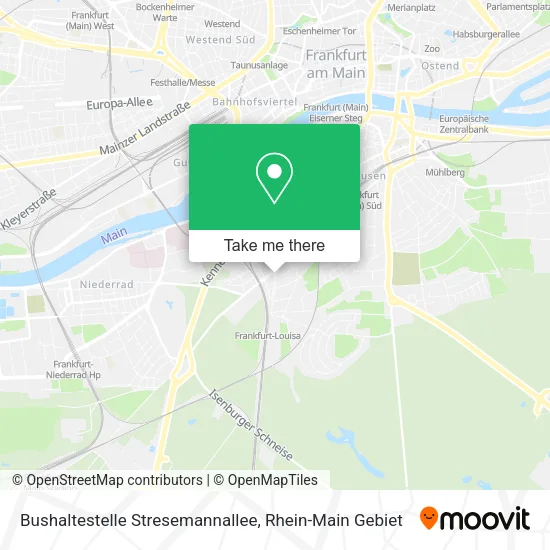 Карта Bushaltestelle Stresemannallee