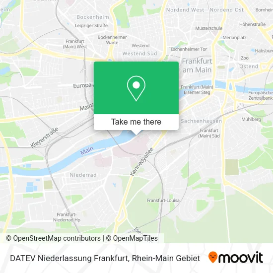 Карта DATEV Niederlassung Frankfurt