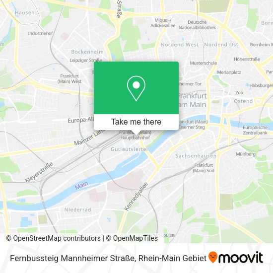 Карта Fernbussteig Mannheimer Straße