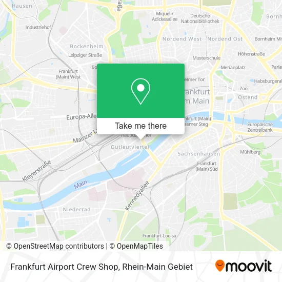 Карта Frankfurt Airport Crew Shop