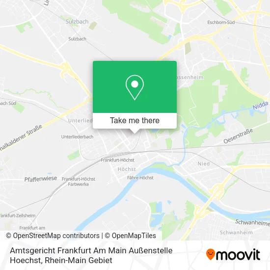 Карта Amtsgericht Frankfurt Am Main Außenstelle Hoechst