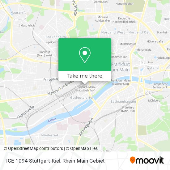 ICE 1094 Stuttgart-Kiel map