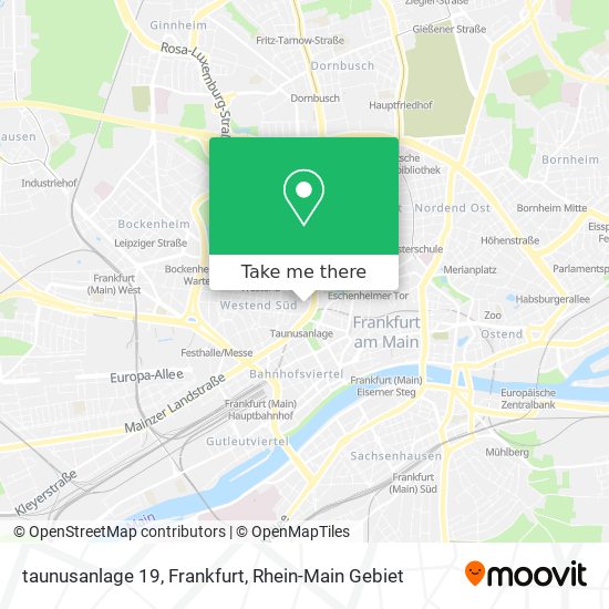 Карта taunusanlage 19, Frankfurt