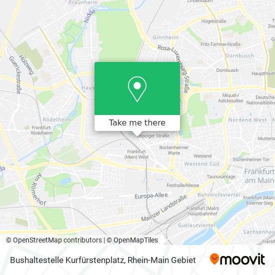 Карта Bushaltestelle Kurfürstenplatz