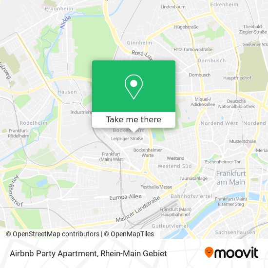Airbnb Party Apartment map