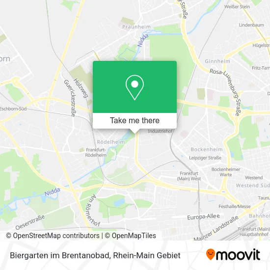 Карта Biergarten im Brentanobad