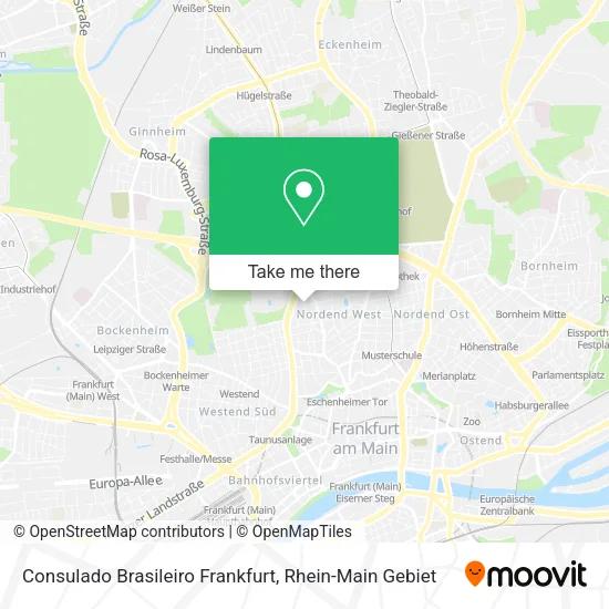 Карта Consulado Brasileiro Frankfurt