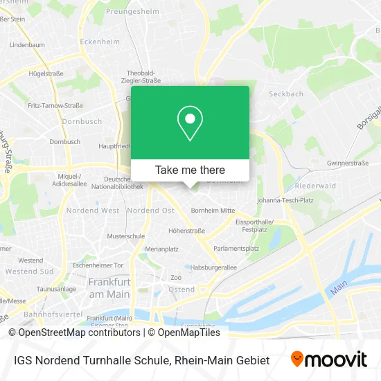 Карта IGS Nordend Turnhalle Schule