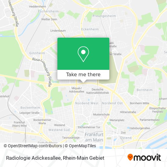 Radiologie Adickesallee map