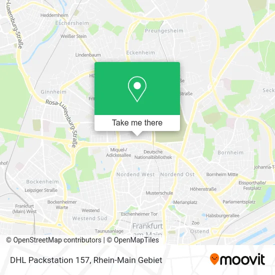 Карта DHL Packstation 157