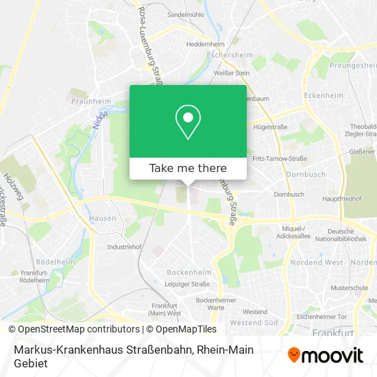 Карта Markus-Krankenhaus Straßenbahn