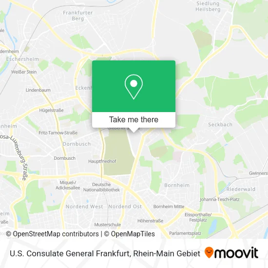 Карта U.S. Consulate General Frankfurt