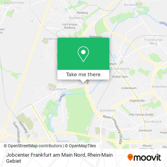 Jobcenter Frankfurt am Main Nord map