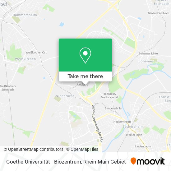 Goethe-Universität - Biozentrum map