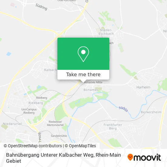 Карта Bahnübergang Unterer Kalbacher Weg