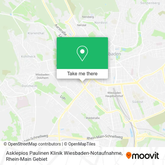 Asklepios Paulinen Klinik Wiesbaden-Notaufnahme map
