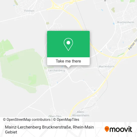 Карта Mainz-Lerchenberg Brucknerstraße