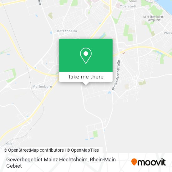 Gewerbegebiet Mainz Hechtsheim map