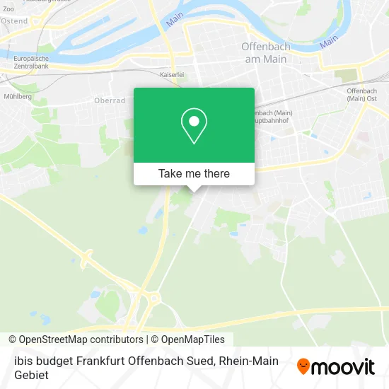 Карта ibis budget Frankfurt Offenbach Sued