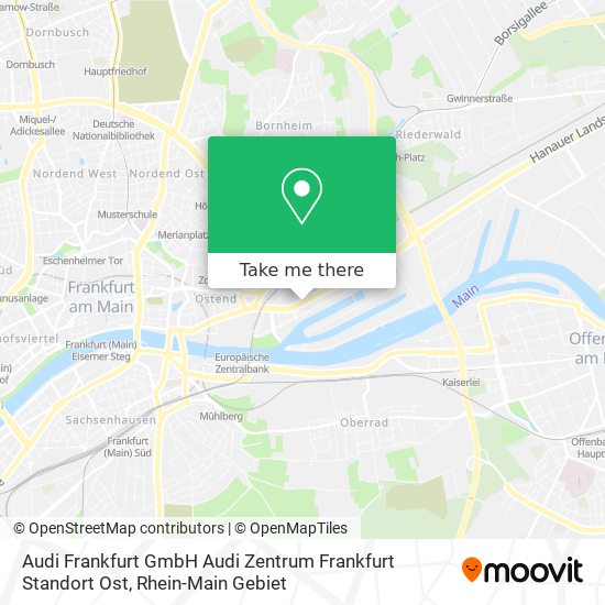 Audi Frankfurt GmbH Audi Zentrum Frankfurt Standort Ost map