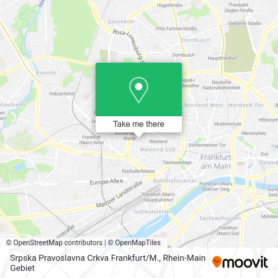 Карта Srpska Pravoslavna Crkva Frankfurt / M.