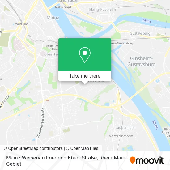 Карта Mainz-Weisenau Friedrich-Ebert-Straße