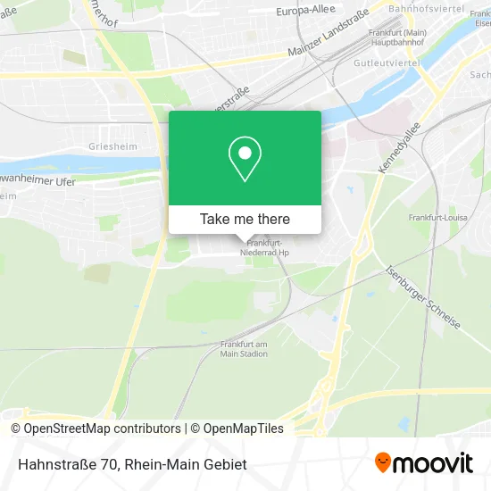 Карта Hahnstraße 70