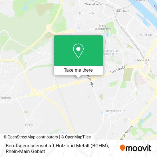 Карта Berufsgenossenschaft Holz und Metall (BGHM)