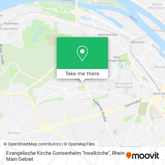 Evangelische Kirche Gonsenheim  "Inselkirche" map
