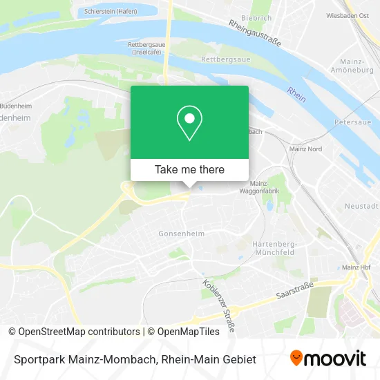 Карта Sportpark Mainz-Mombach