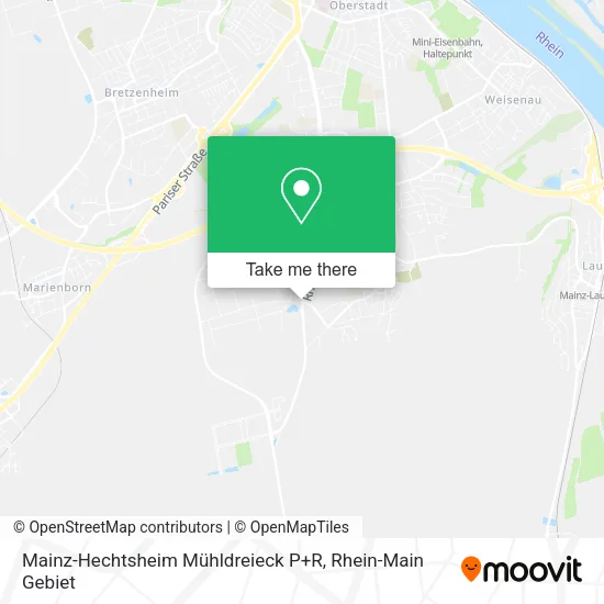 Карта Mainz-Hechtsheim Mühldreieck P+R
