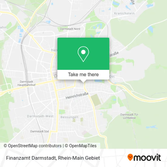 Карта Finanzamt Darmstadt