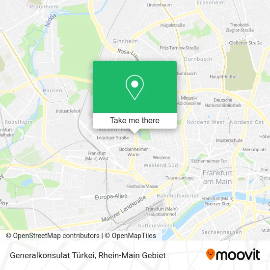 Карта Generalkonsulat Türkei