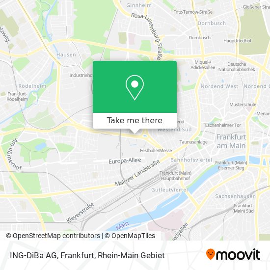 ING-DiBa AG, Frankfurt map