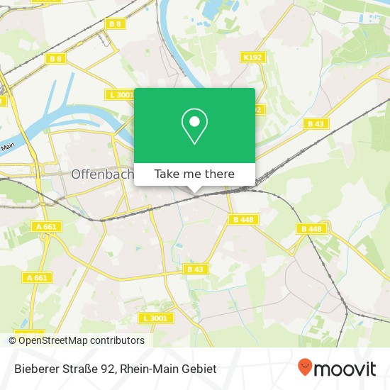Карта Bieberer Straße 92