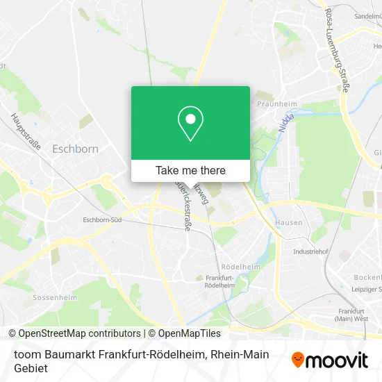 Карта toom Baumarkt Frankfurt-Rödelheim