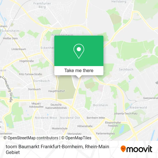 Карта toom Baumarkt Frankfurt-Bornheim