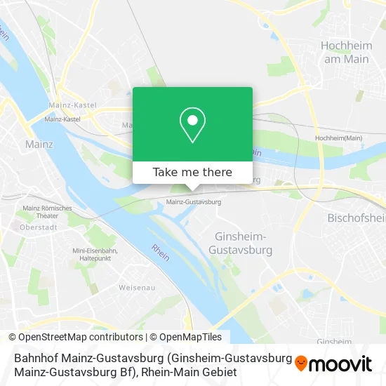 Карта Bahnhof Mainz-Gustavsburg (Ginsheim-Gustavsburg Mainz-Gustavsburg Bf)