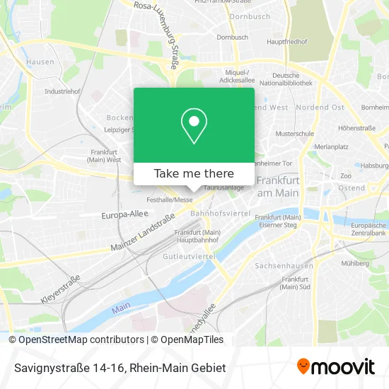 Карта Savignystraße 14-16
