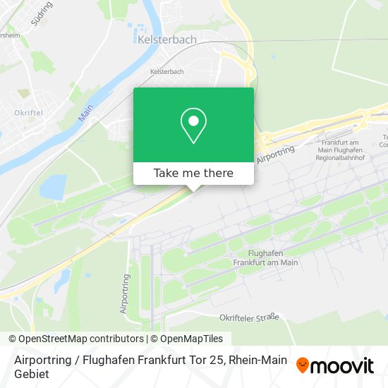 Airportring / Flughafen Frankfurt Tor 25 map