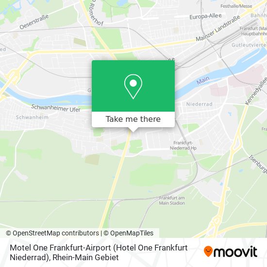 Motel One Frankfurt-Airport (Hotel One Frankfurt Niederrad) map