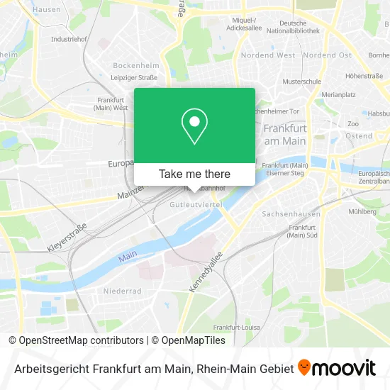 Карта Arbeitsgericht Frankfurt am Main