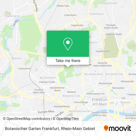 Карта Botanischer Garten Frankfurt