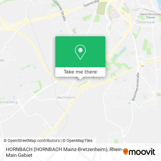 Карта HORNBACH (HORNBACH Mainz-Bretzenheim)