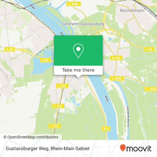 Gustavsburger Weg map