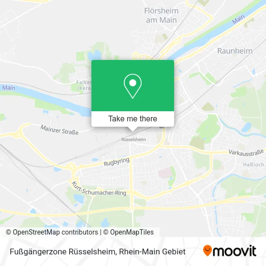Карта Fußgängerzone Rüsselsheim