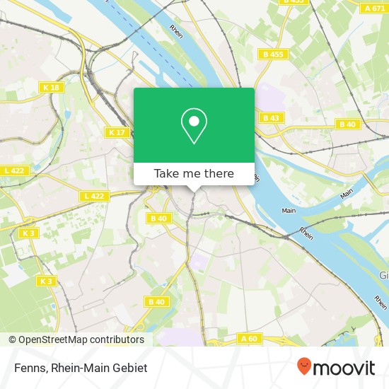 Карта Fenns, Gaustraße 67 55116 Mainz