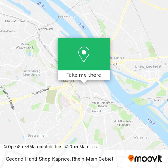Карта Second-Hand-Shop Kaprice