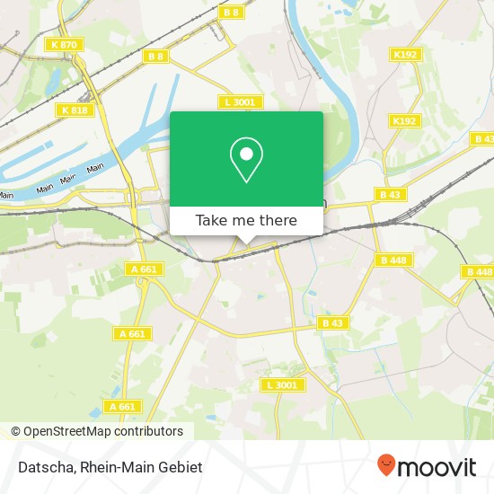Карта Datscha, Kaiserstraße 8 63065 Offenbach am Main