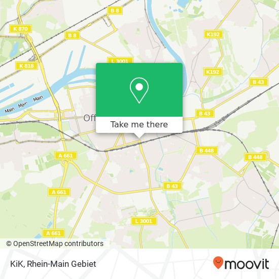 Карта KiK, Waldstraße 46 63065 Offenbach am Main